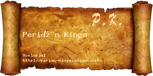 Perián Kinga névjegykártya