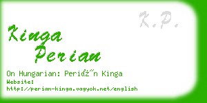 kinga perian business card